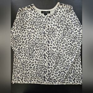 NWT - Silk Nylon Blend Dialogue Animal Print Cardigan - Size XL